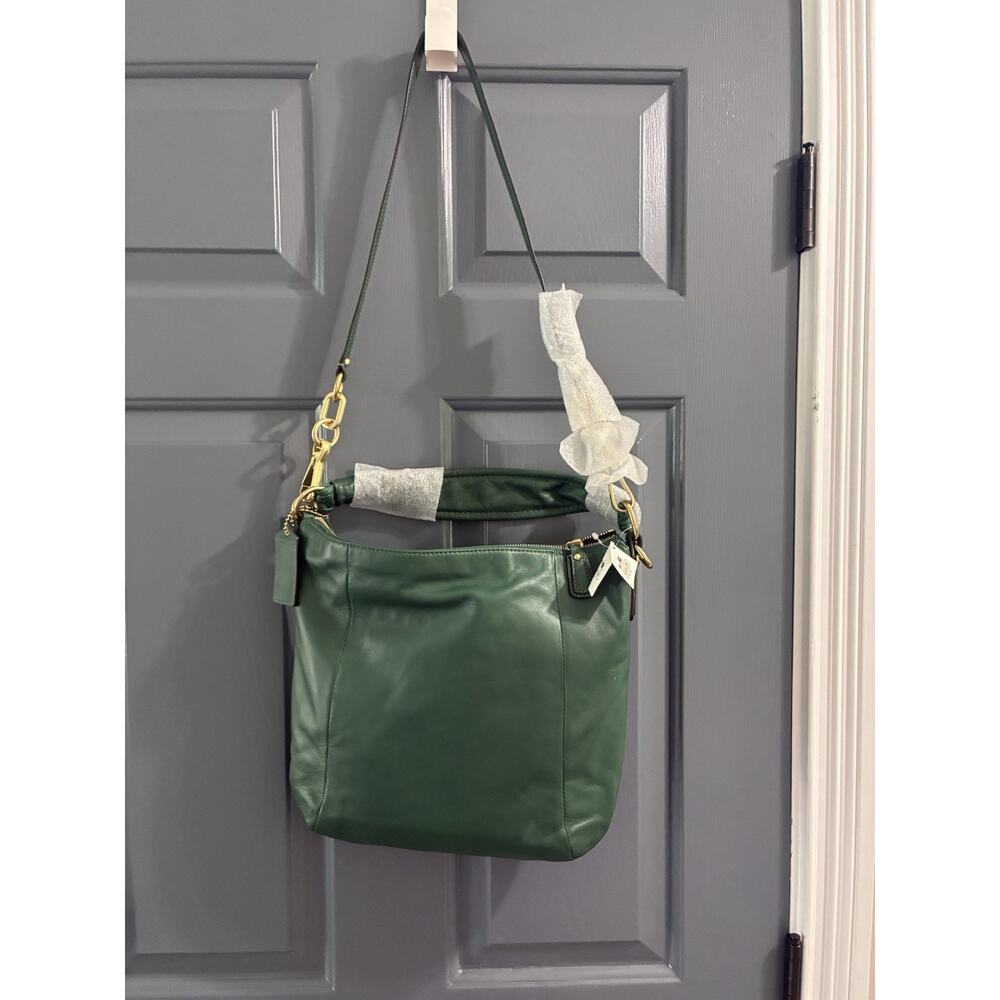 Authentic Coach Kristen 14783 Green Leather Hobo Shoulder Bag NEW! - Picture 7 of 11